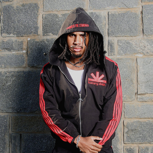 “VAULT SET” TRACK SUIT ( RED & BLACK)