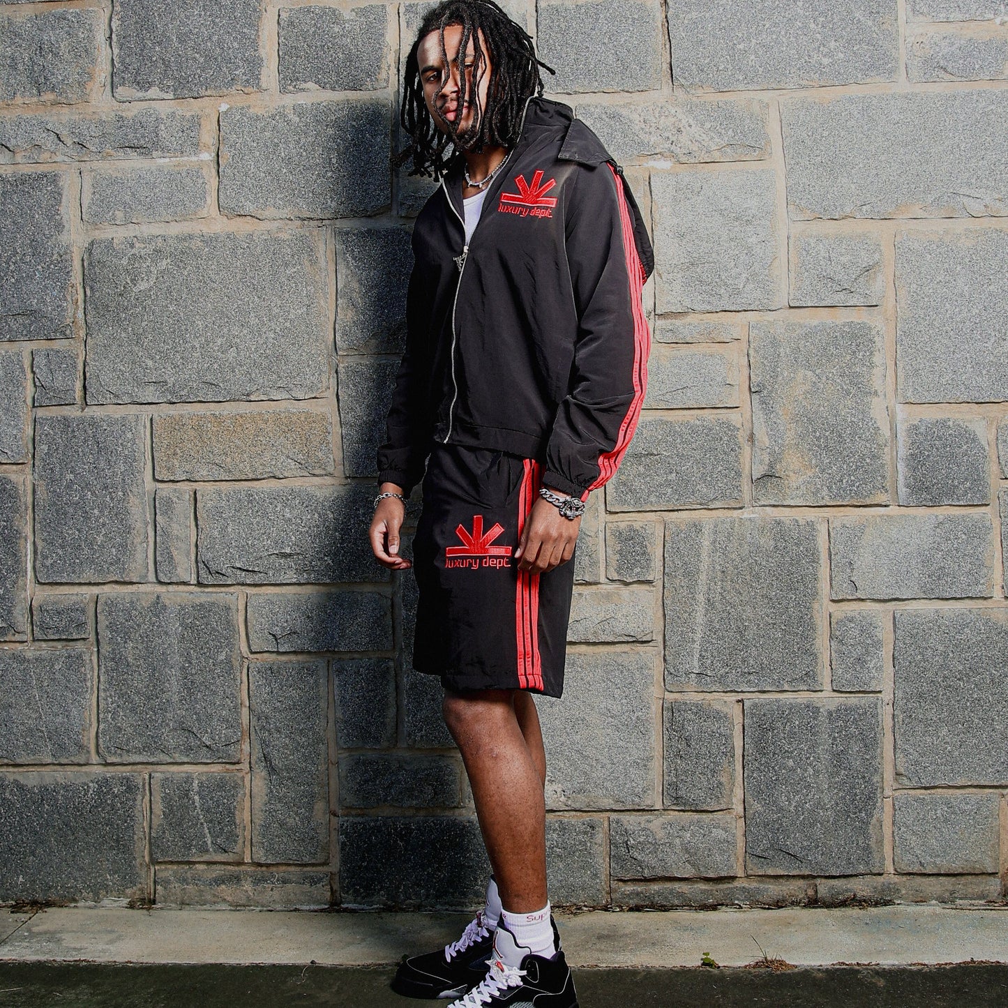 “VAULT SET” TRACK SUIT ( RED & BLACK)