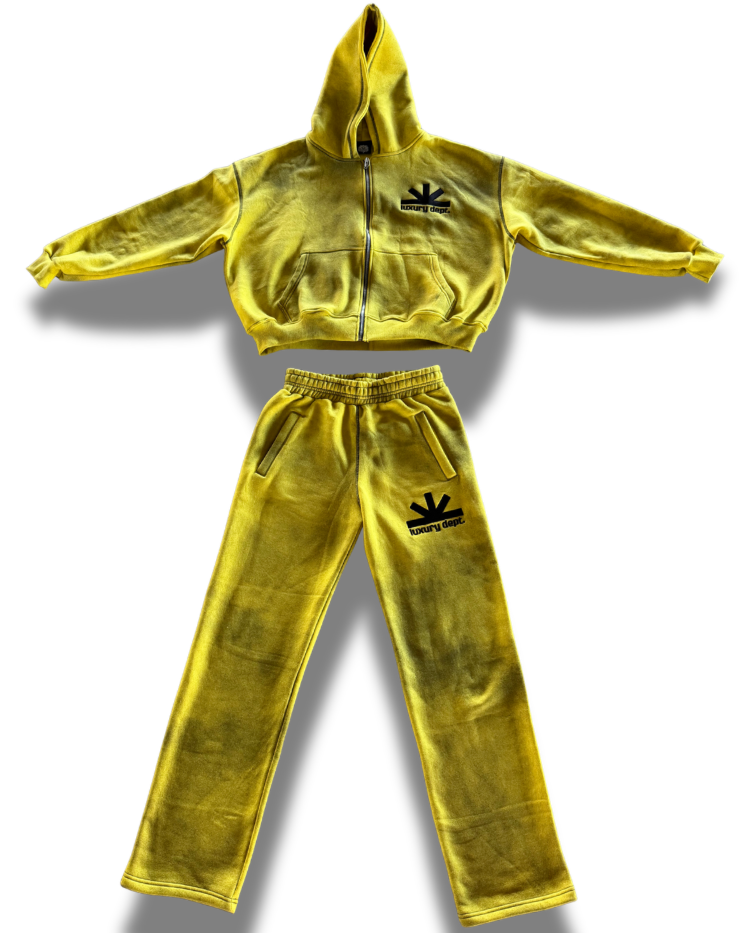 MUSTARD YELLOW CONCRETE SET